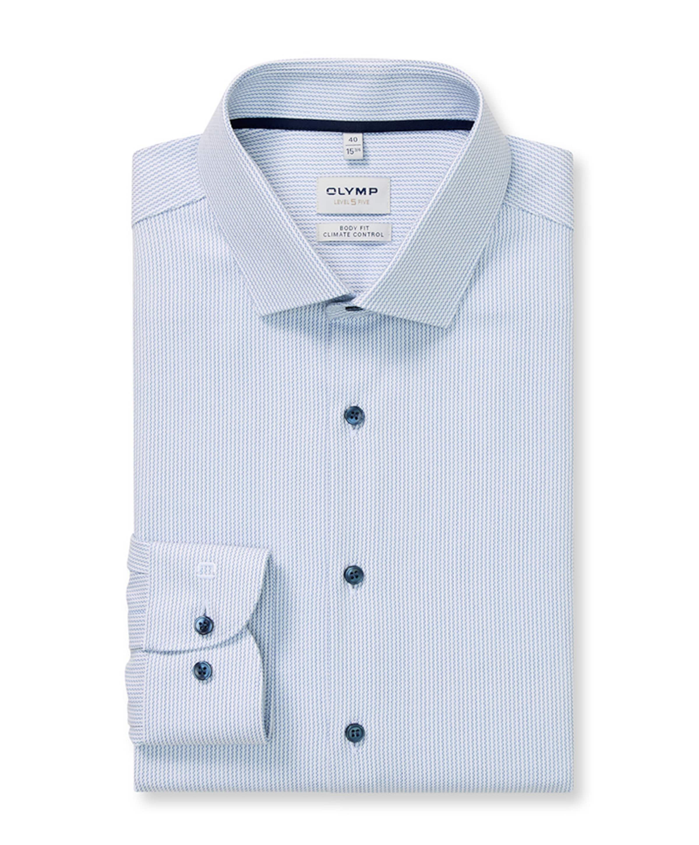 Heren overhemd lange mouw blauw