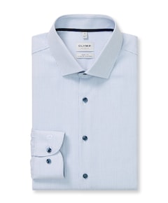 Heren overhemd lange mouw blauw