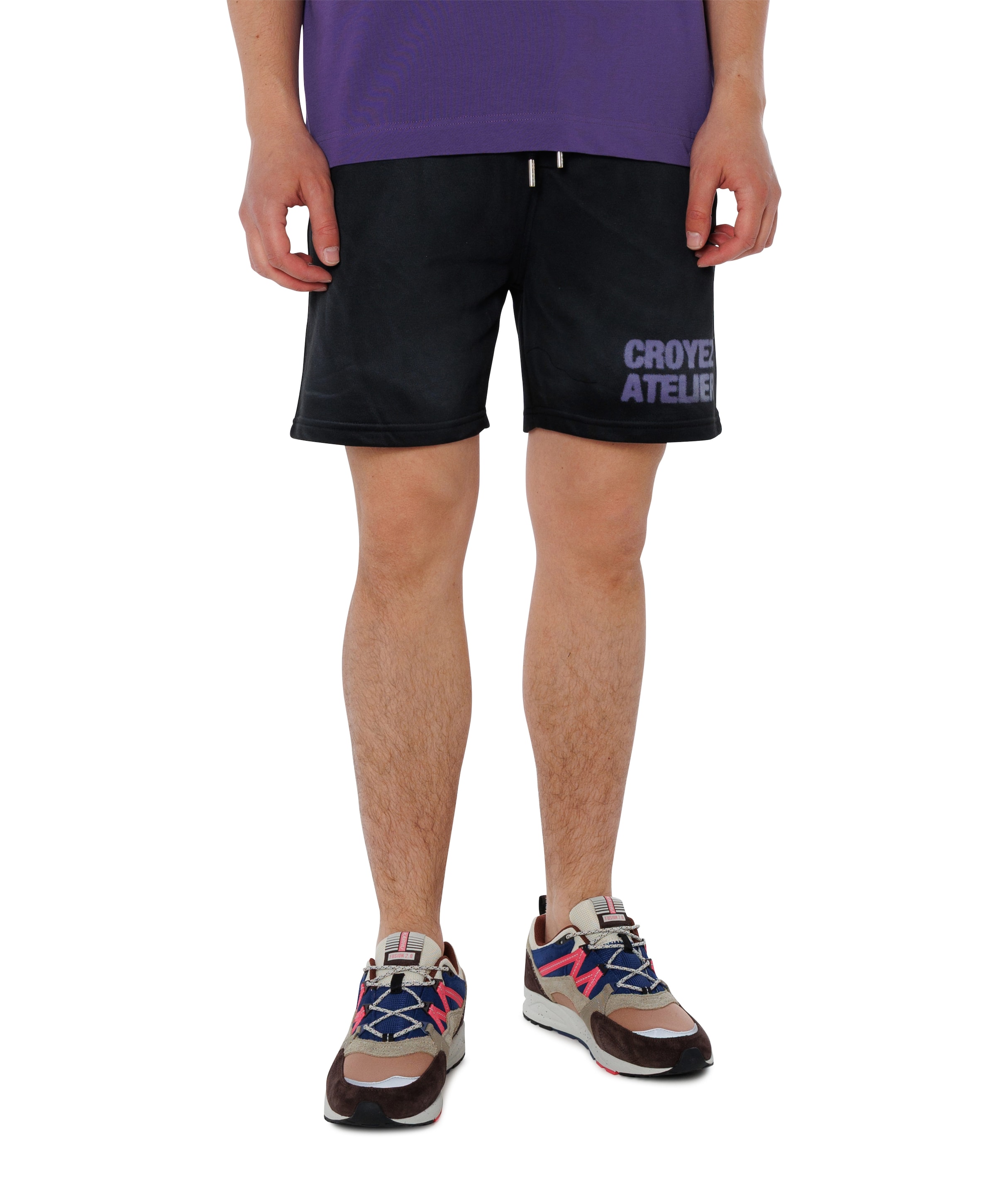Sprayed atelier shorts heren korte broek zwart