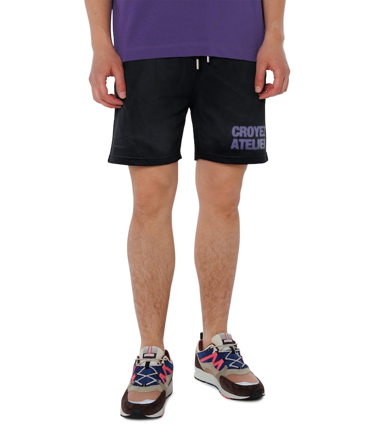 Sprayed atelier shorts heren korte broek zwart