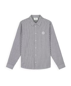 Heren overhemd lange mouw blauw