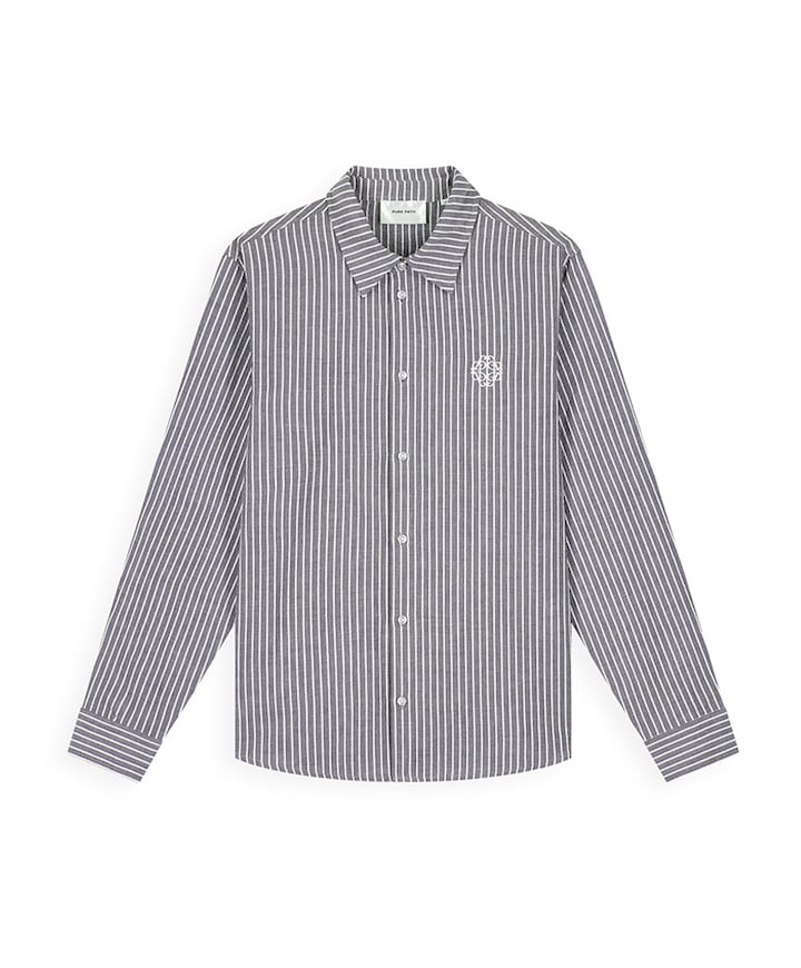 Heren overhemd lange mouw blauw