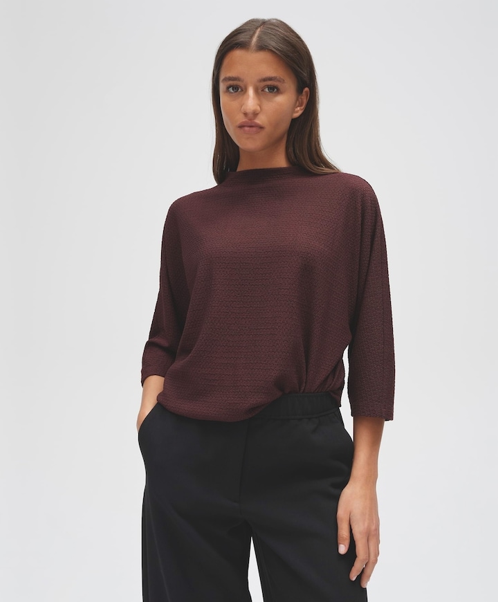 Dames longsleeve bordeaux