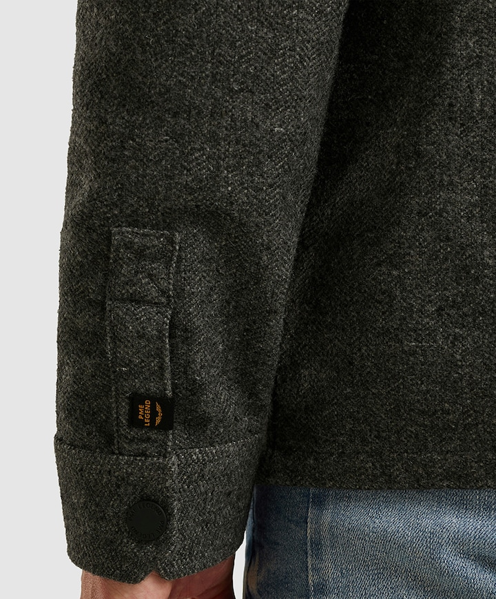 Heren overshirt grijs