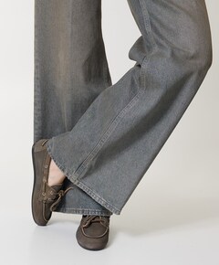 Boat Loafer Brushed dames mocassins grijs