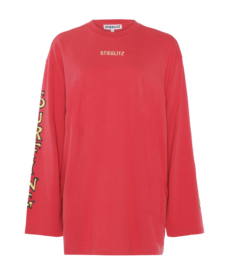 Dames longsleeve rood