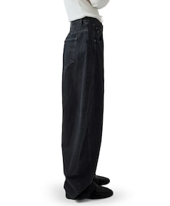 Aliana L 8222 Black Slub dames jeans zwart