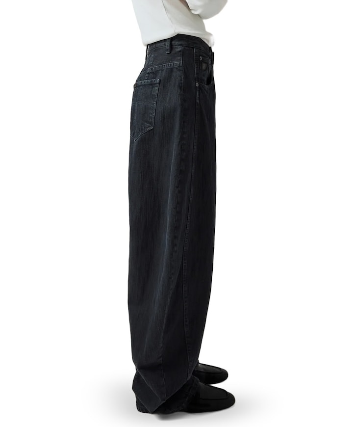 Aliana L 8222 Black Slub dames jeans zwart