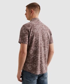 Heren polo korte mouw paars