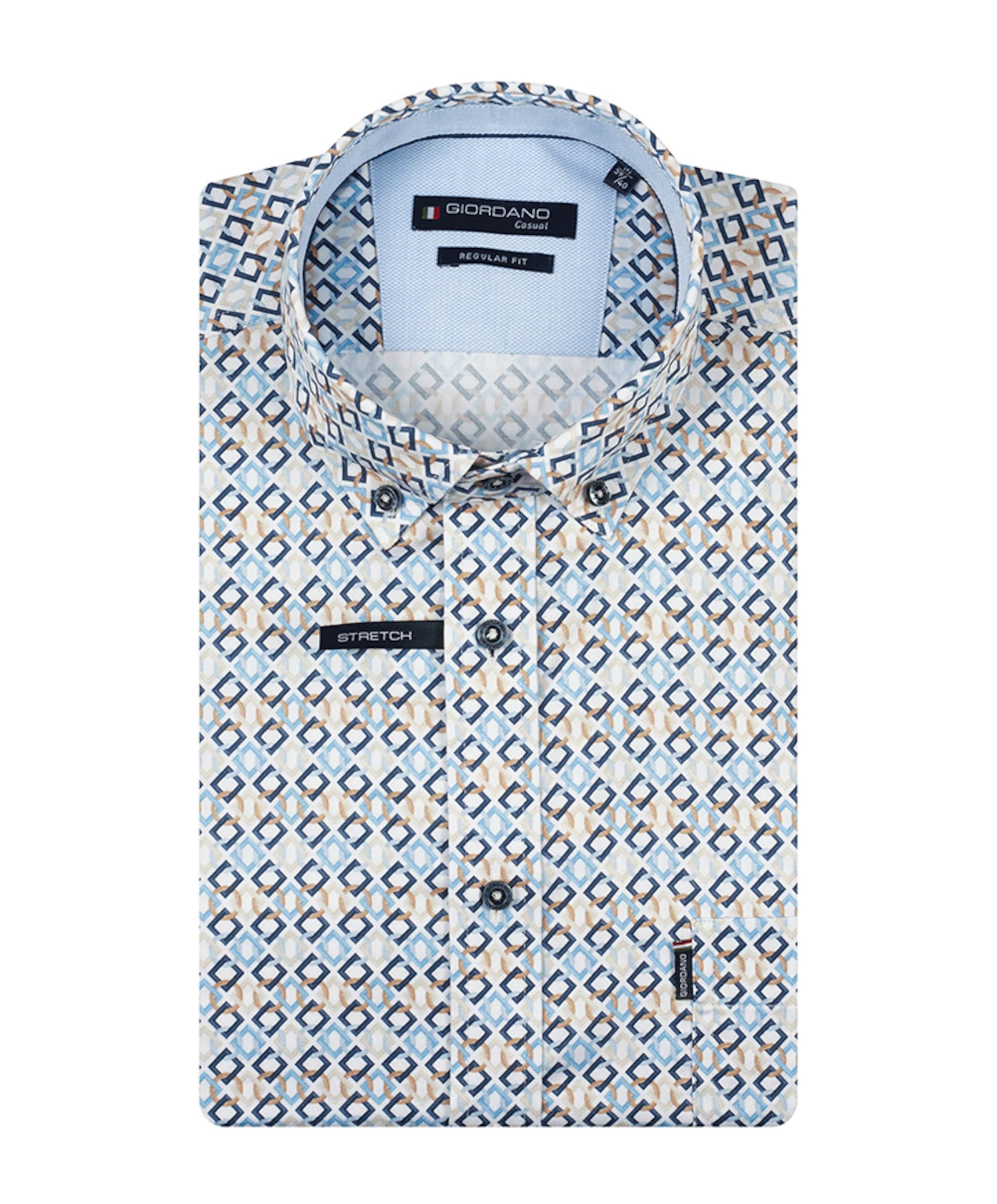 Heren overhemd lange mouw blauw