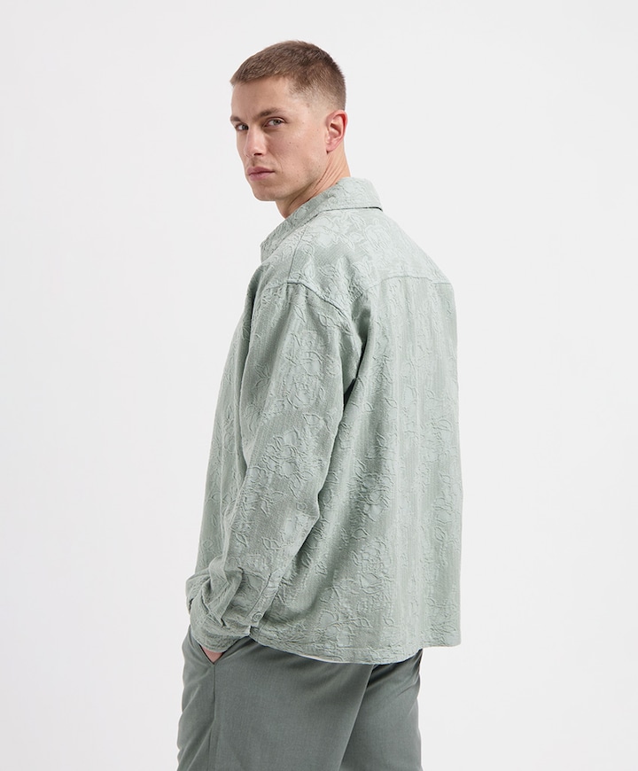 Heren overshirt groen