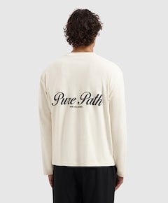 Heren longsleeve ecru