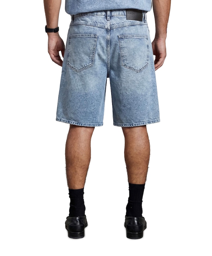 heren korte broek blauw