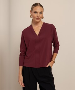Dames longsleeve bordeaux