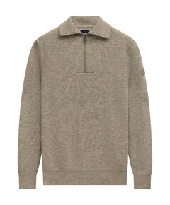 Heren trui met rits beige