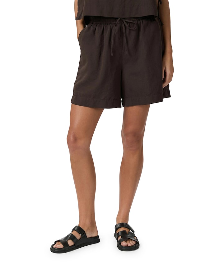 Shala Linen korte broek bruin
