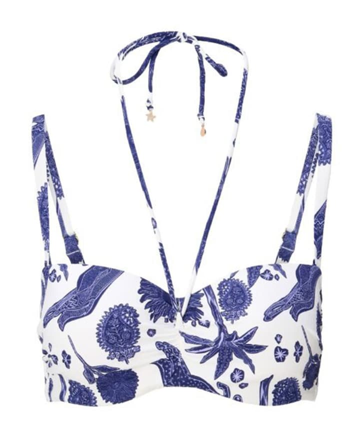 Dames bikinitop blauw