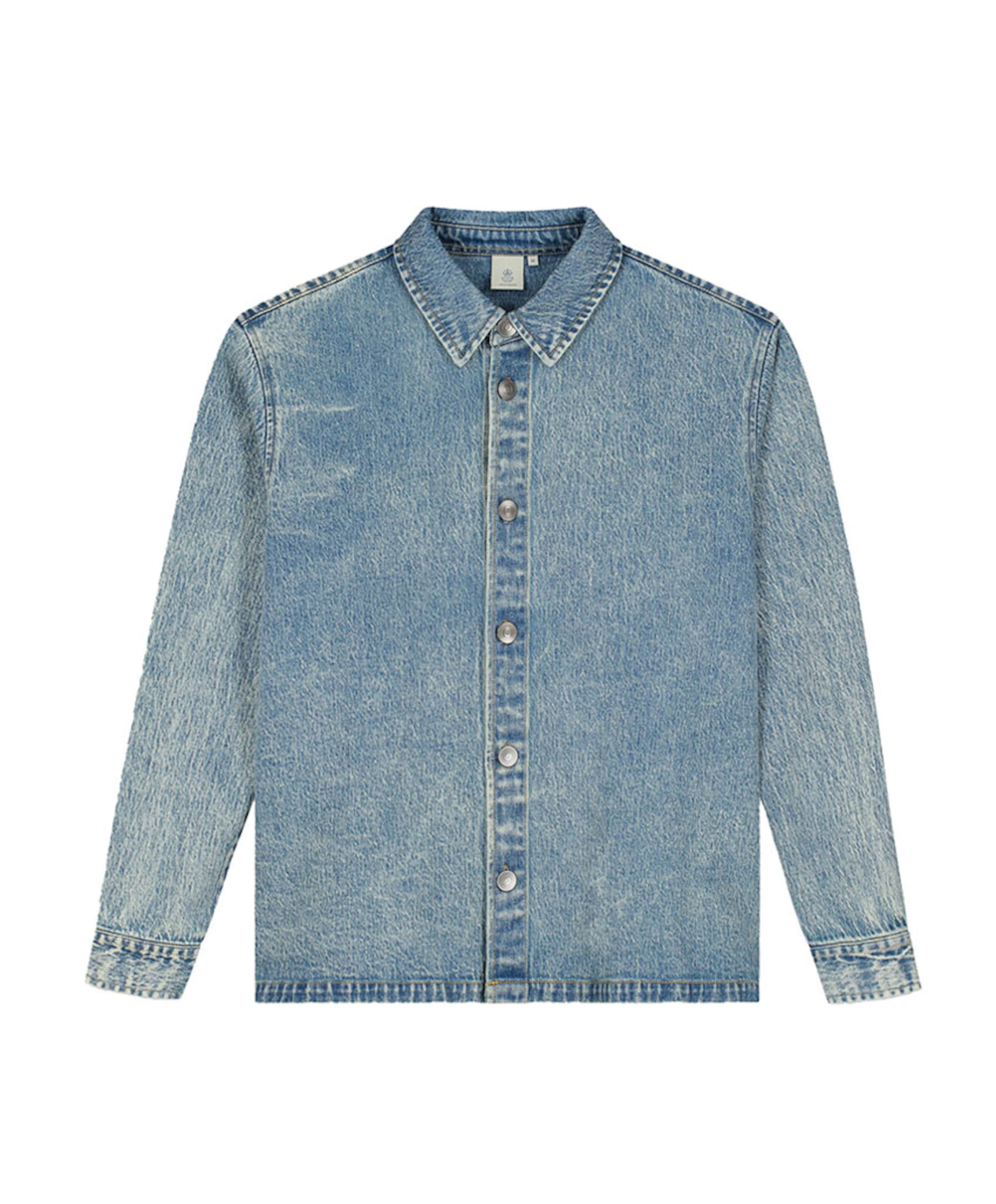 Heren overshirt blauw