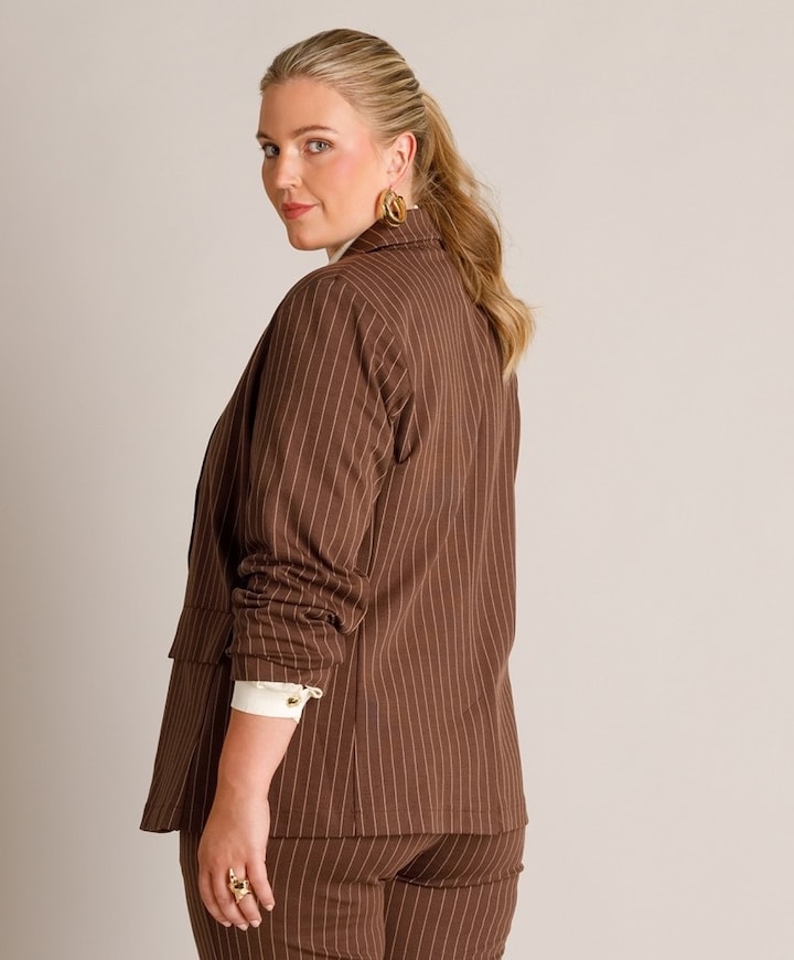 Dames blazer bruin