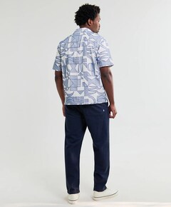 Heren overhemd korte mouw ecru