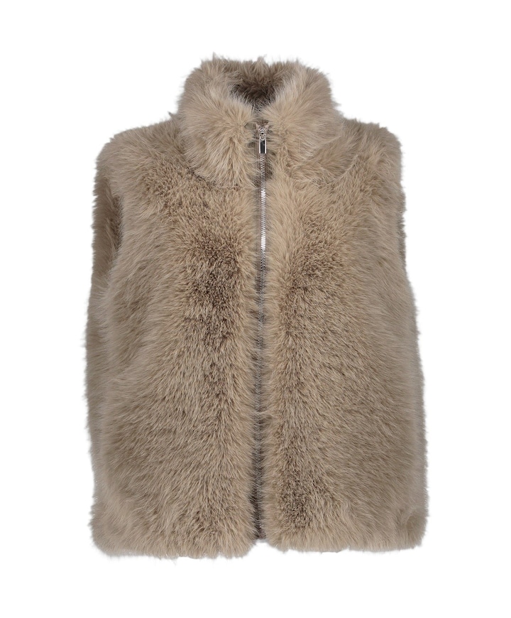 Dames gilet beige