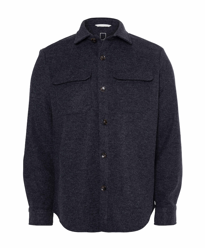 Heren overshirt blauw