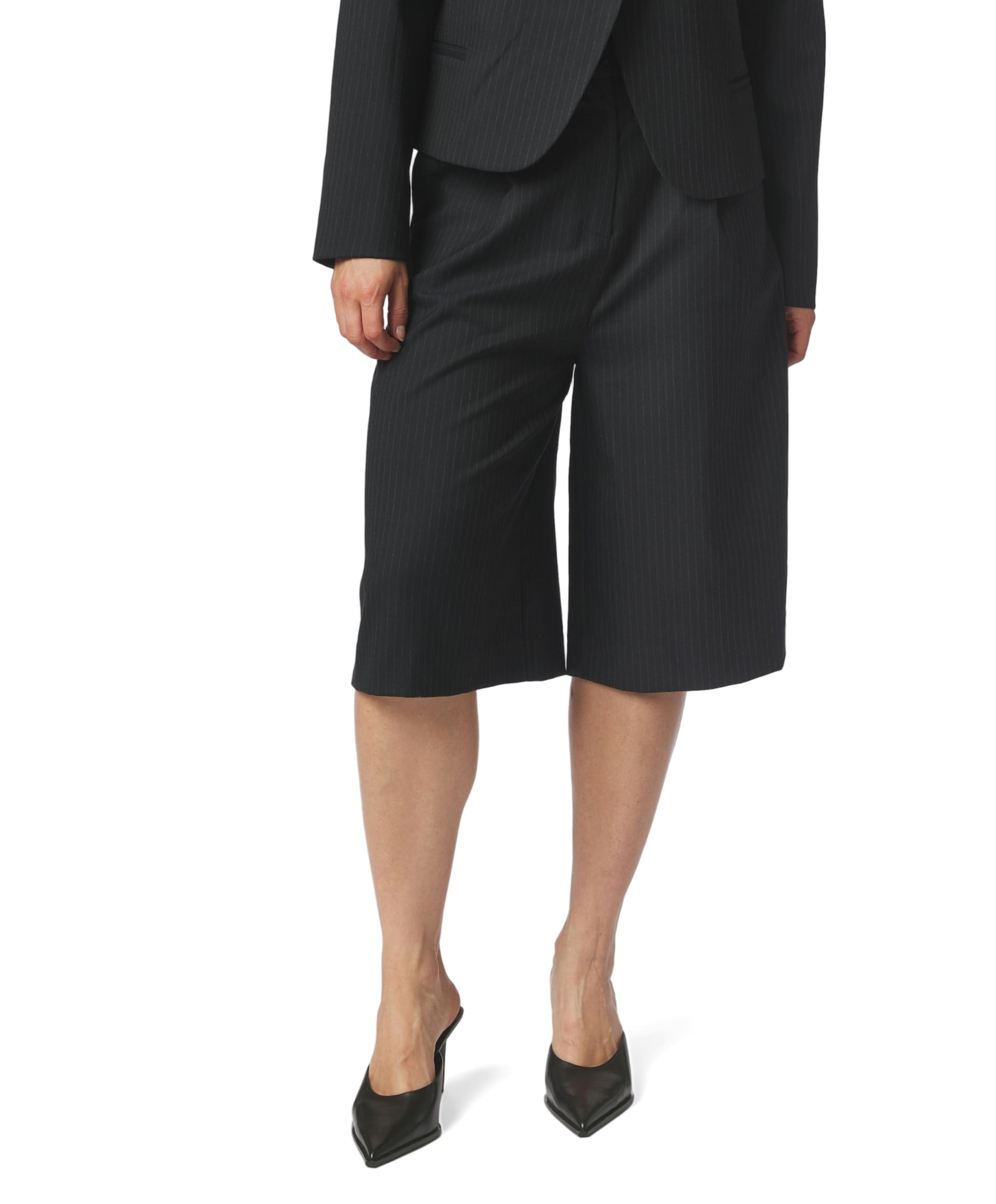 Rima Slim Pinstripe dames bermuda blauw