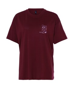 Dames t-shirt bordeaux
