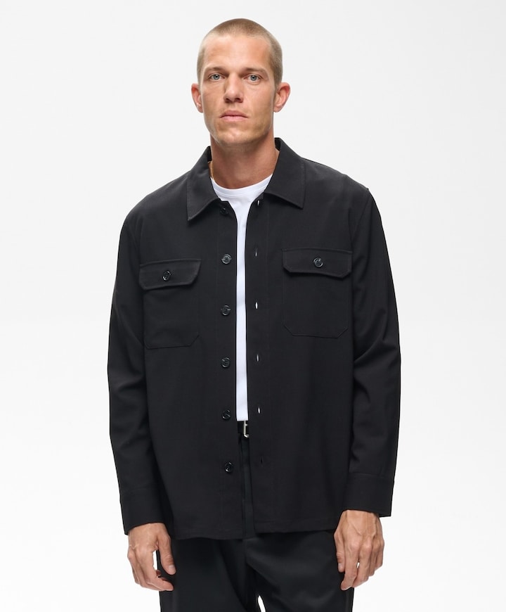 Heren overshirt zwart