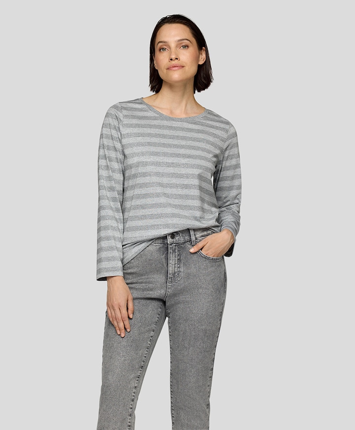 Dames longsleeve zilver