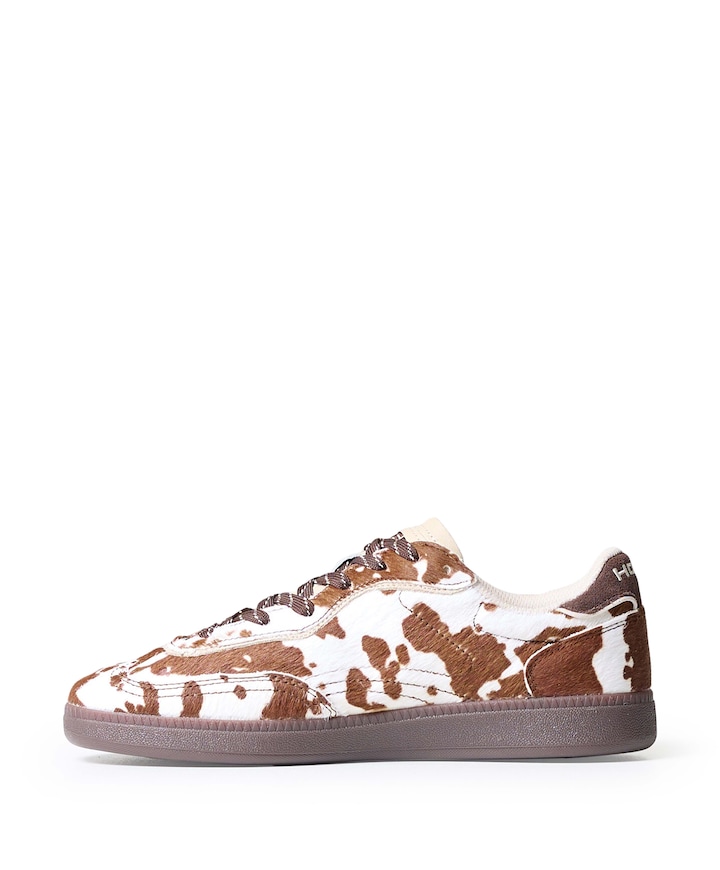 PARK PRINT dames sneakers bruin