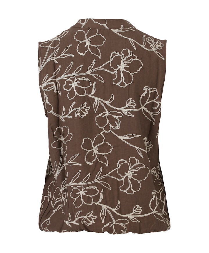 Dames top bruin