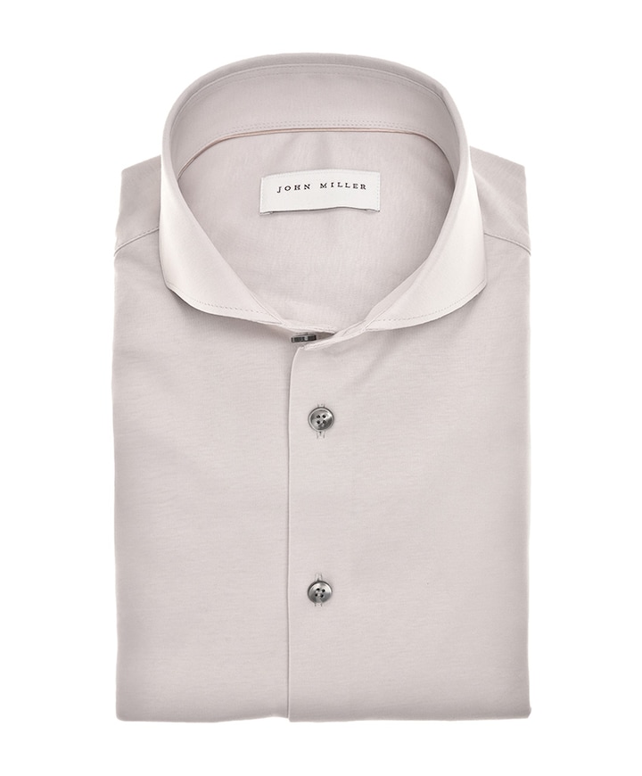 Overhemd lange mouw beige