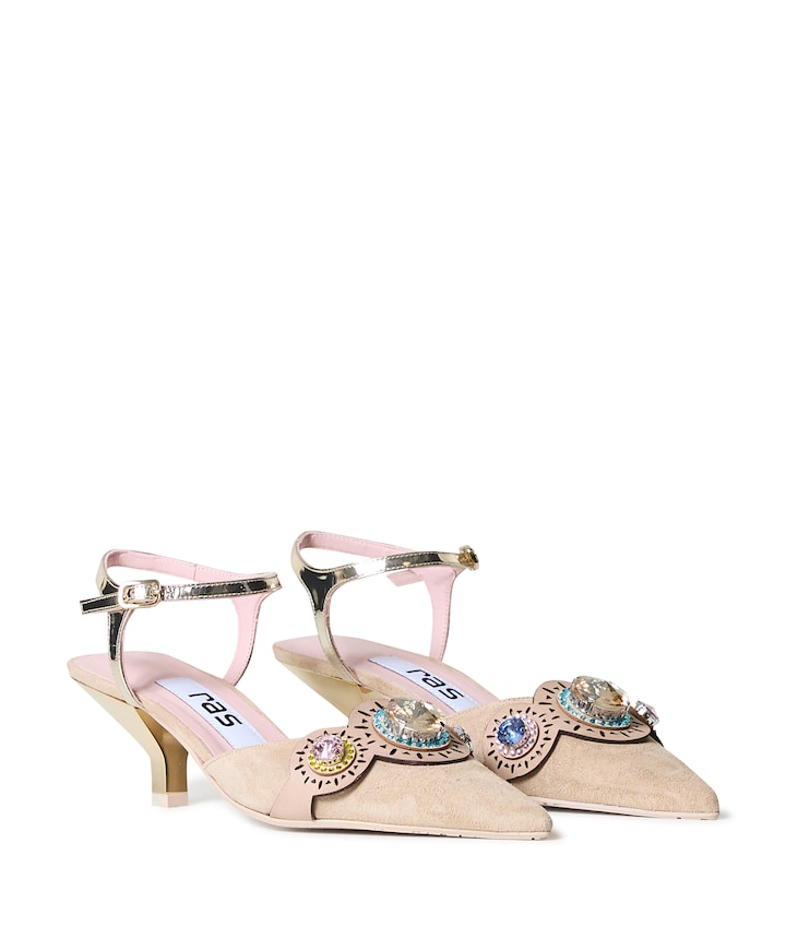 dames slingbacks beige