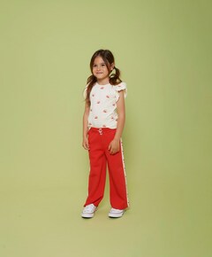 Sporty meisjes broek rood