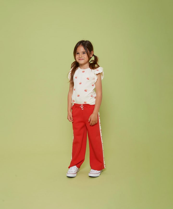 Sporty meisjes broek rood
