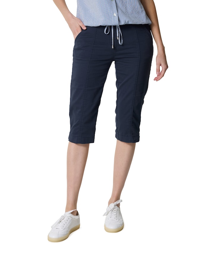 Sue Jogpant dames capri broek blauw