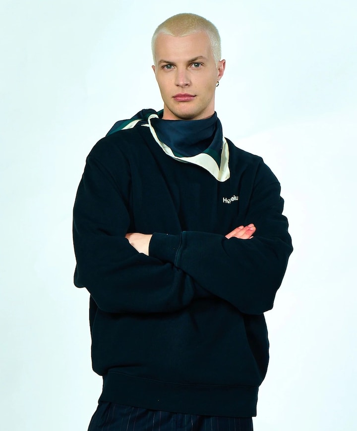 Heren sweater blauw