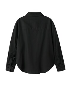 Meisjes blouse lange mouw zwart