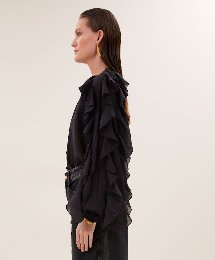 Dames blouse zwart