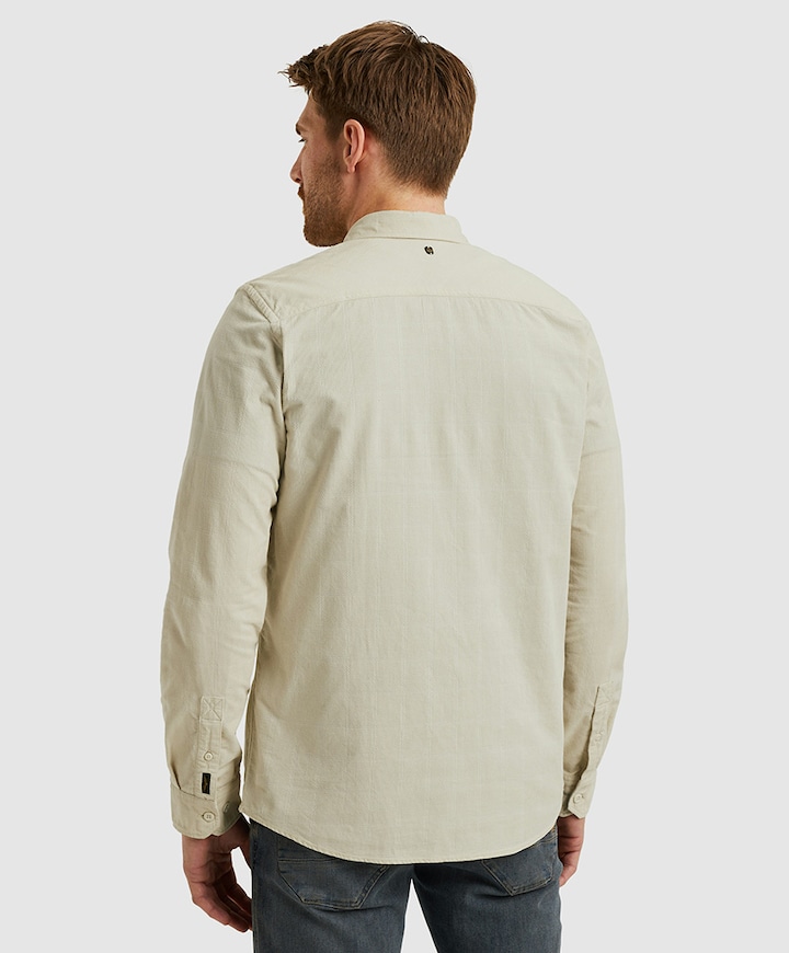 Heren overhemd lange mouw ecru