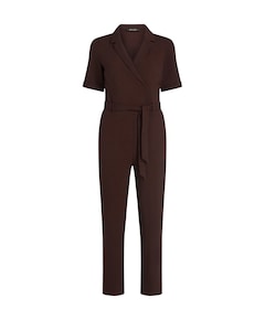 Doris Woven Crepe dames jumpsuit bruin
