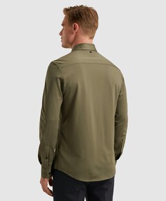 Heren overhemd lange mouw groen