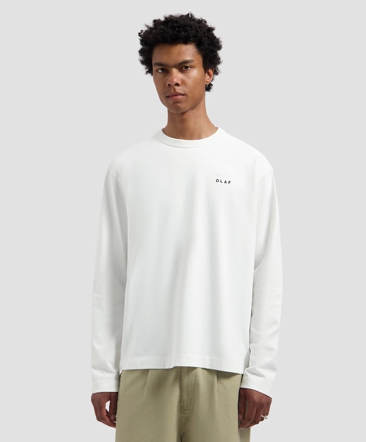 Heren longsleeve wit