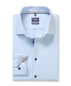 Heren overhemd extra lange mouw blauw