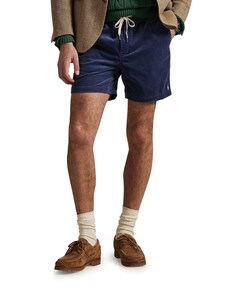Flat korte broek blauw
