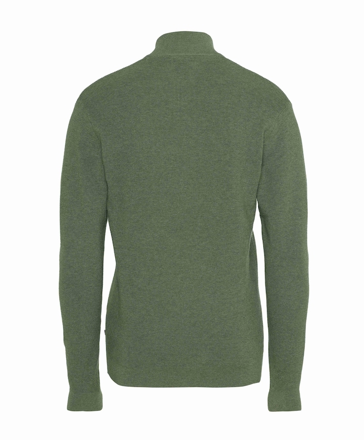 Heren trui met rits groen