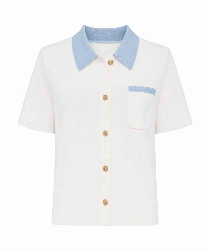 Dames vest wit