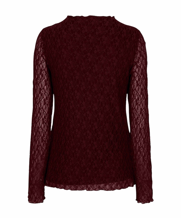 Dames top bordeaux