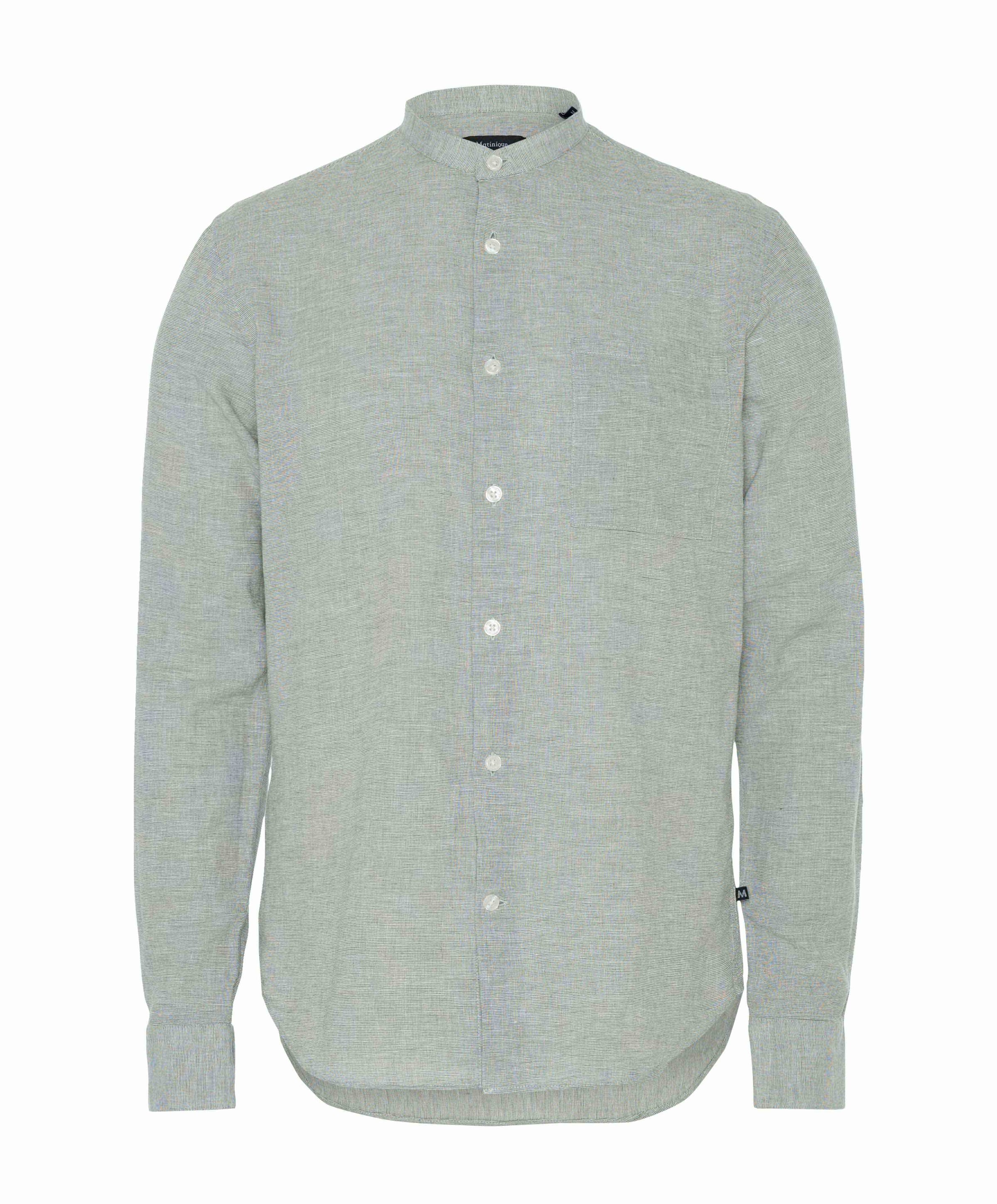 Heren overhemd lange mouw groen